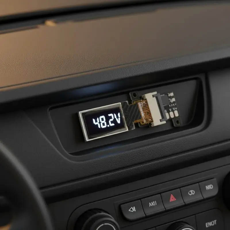 Car Mini Digital Voltmeter DC 0-30V 0.5 Inch OLED Display 12Bit ADC Voltage Monitor for Auto Battery Status Check