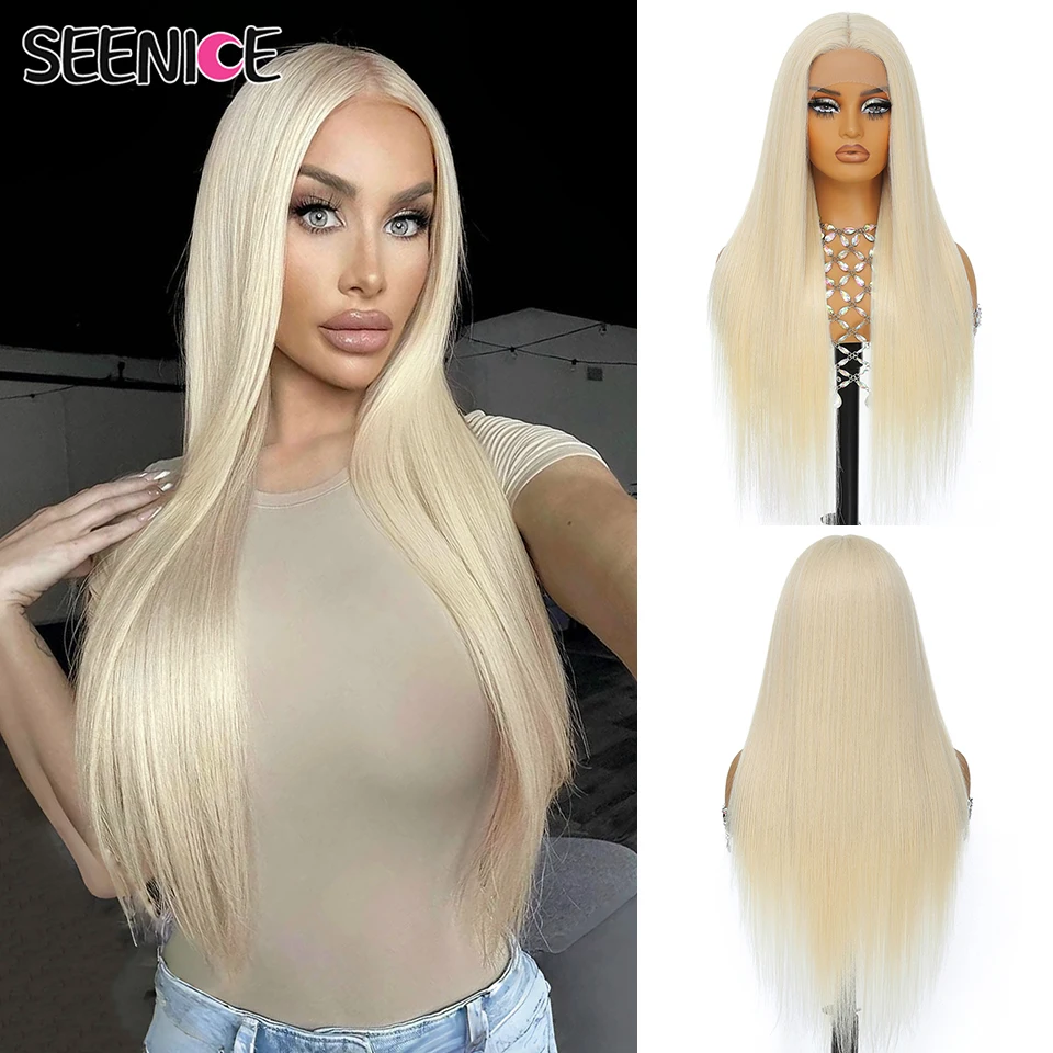 

30Inch Straight Lace Front Wig Synthetic T-Part 13x5x1 Long Lace Wigs Heat-resistant Fiber Ombre Ginger Copper Lace Frontal Wigs
