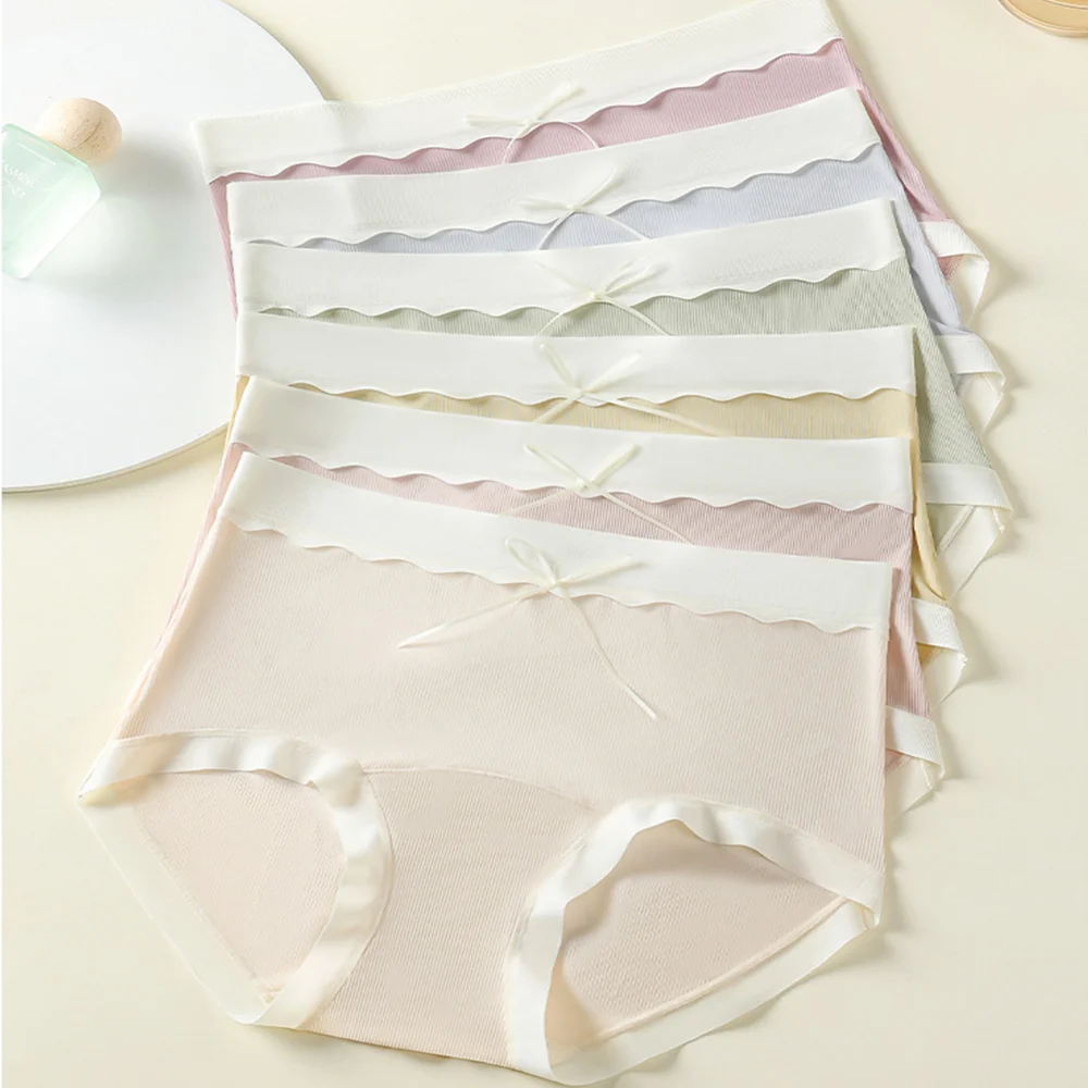 

Женские трусики из ледяного шелка, 3 шт., приятные для кожи, бесшовные, антибактериальные, мягкие, удобные, дышащие, женские трусы со средней талией