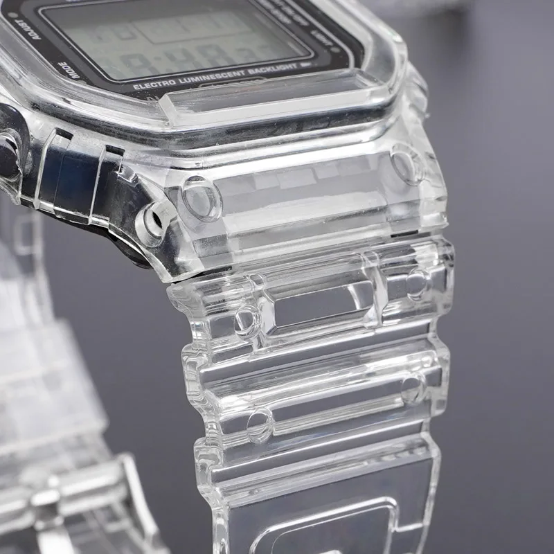 Resin Transprent Watchand Strap For Casio Watch Baby-G 110 GMA-S110 Style Replace Band For Casio 5600/6900 GA-100/110/120 Belt