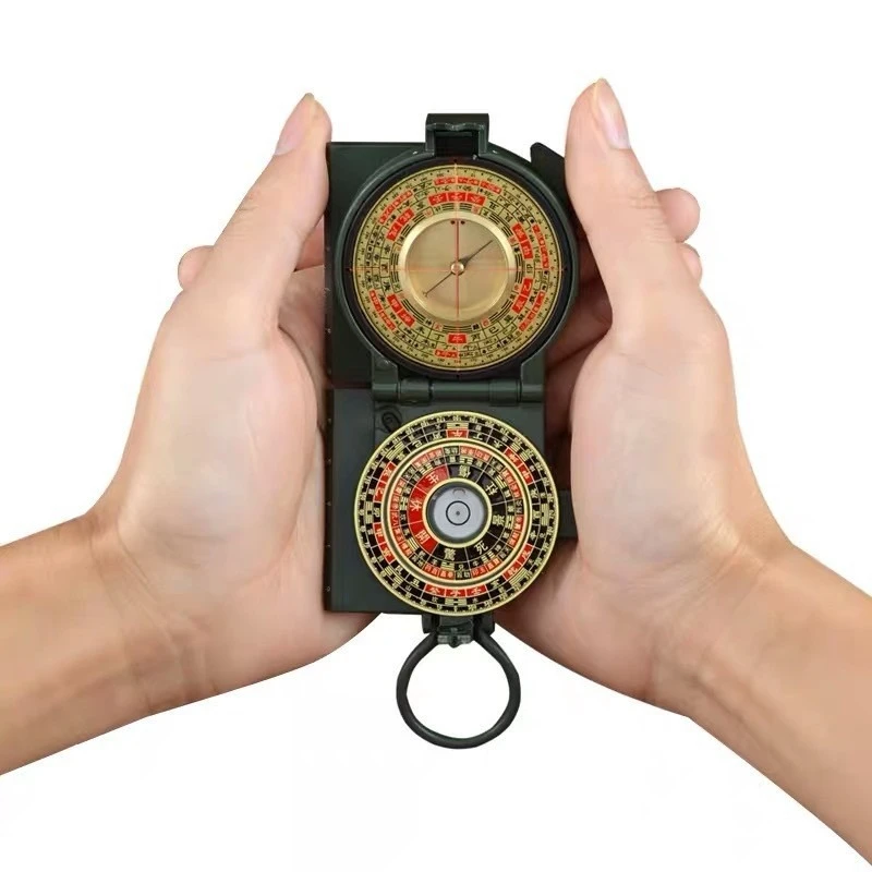 Two-inch dragon-seeking compass, precision, carry-on mini gossip mountain plate, pure copper yin and yang plate