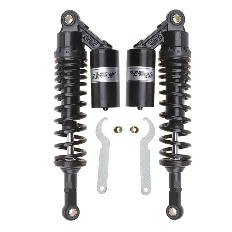 Universal 320mm 340mm Motorcycle Rear Shock Absorbers Black Air Damper Suspension for Dirt Bike Scooter Motorbike Scooter