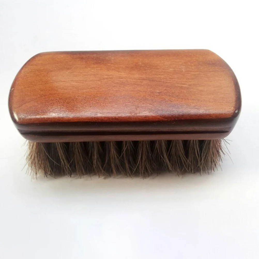 1 pcs Wooden Handle Horsehair Beard Brush for Men Facial Detangler Shaving Tool Multi functional Hair Care Barber Shop Home Use