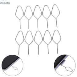 Herramientas de extracción de Pin para tarjeta Sim, abridor de agujas, Eyector, Universal, Metal, 10 piezas