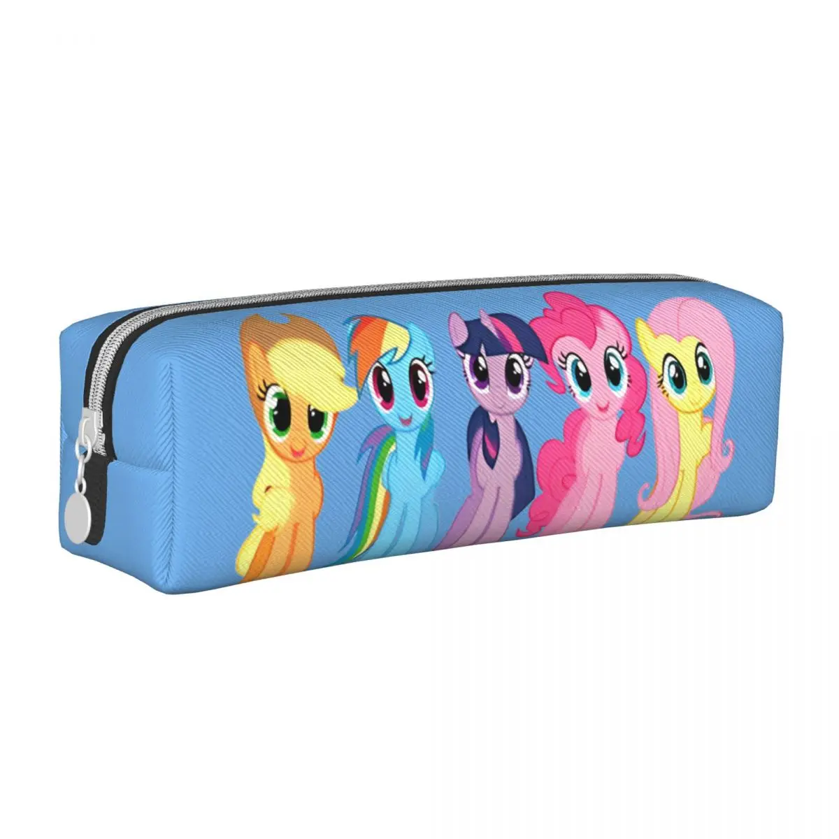 Friendship Is Magic Ponies Pencil Case Pencilcases Pen Holder for Student Large Storage Bag Zipper Stationery