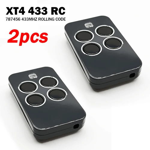 Nuevo control remoto de garaje/portón XT4 433 RC 787456, compatible con el transmisor de comandos XT4 433RC 787452, 787453, 787454 de 433 MHz.
