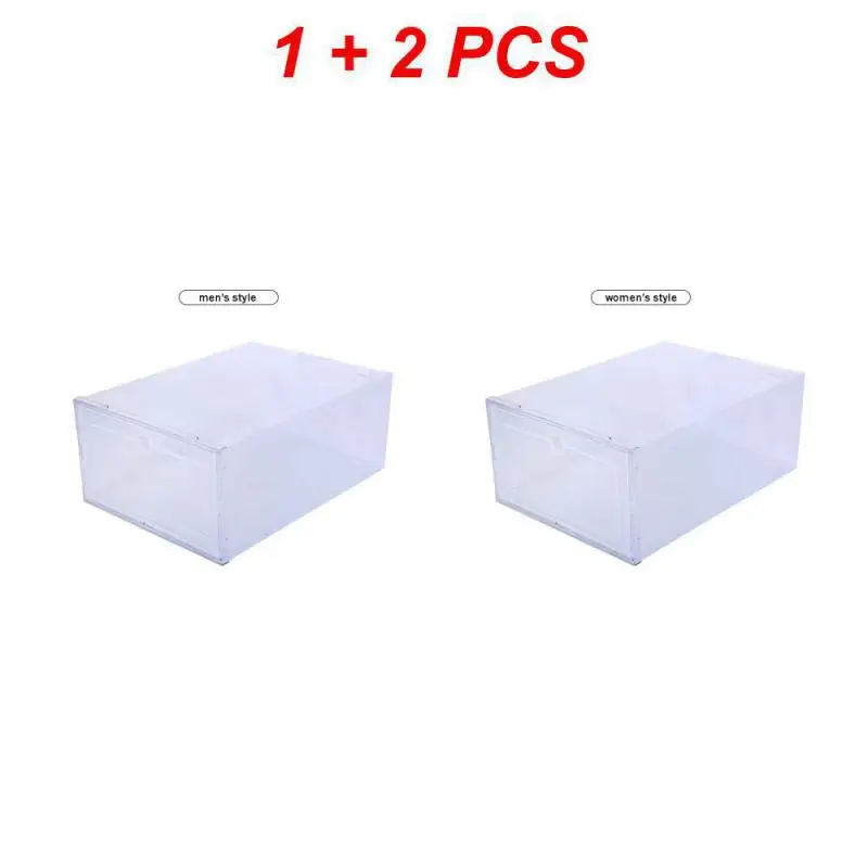 

Shoe Organizer Drawer Foldable Dustproof Multi-size Thickened For Men Women Shoes Organizer Plastic Shoes Case Stackable Box