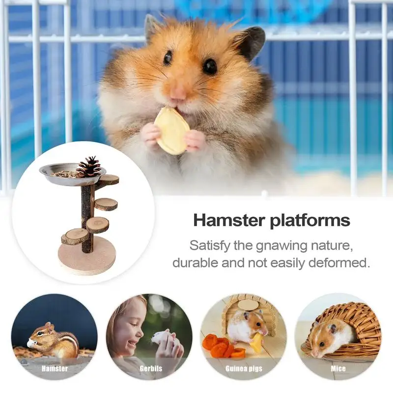 

Hamster Wooden Ladder Wooden Ladder Hamster Resting Area Pet Exercise Habitat Decor Animals Climbing Enrichment Toy For