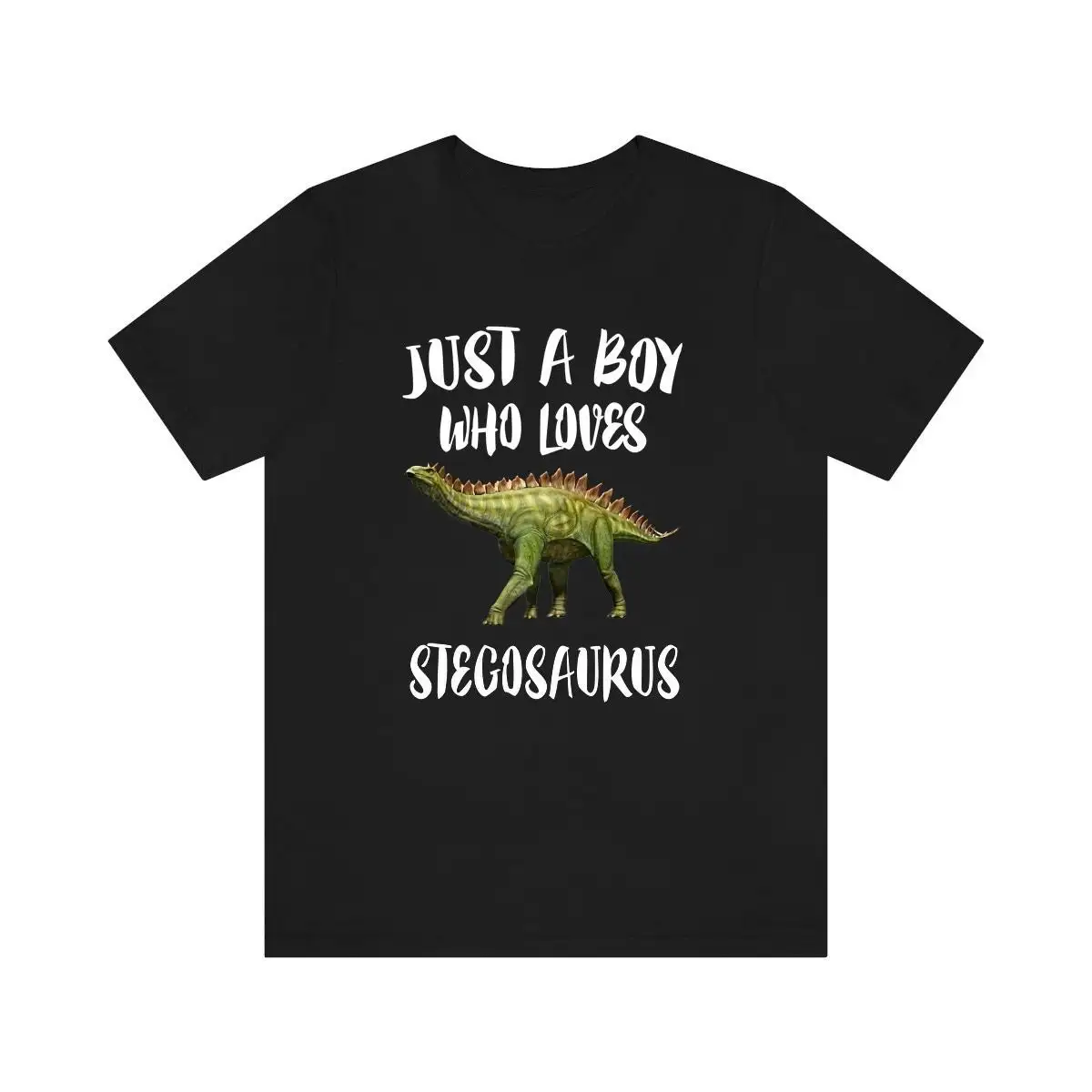 Just A Boy Who Loves Stegosaurus Dinosaur T Shirt Lover Animal Adult Kids