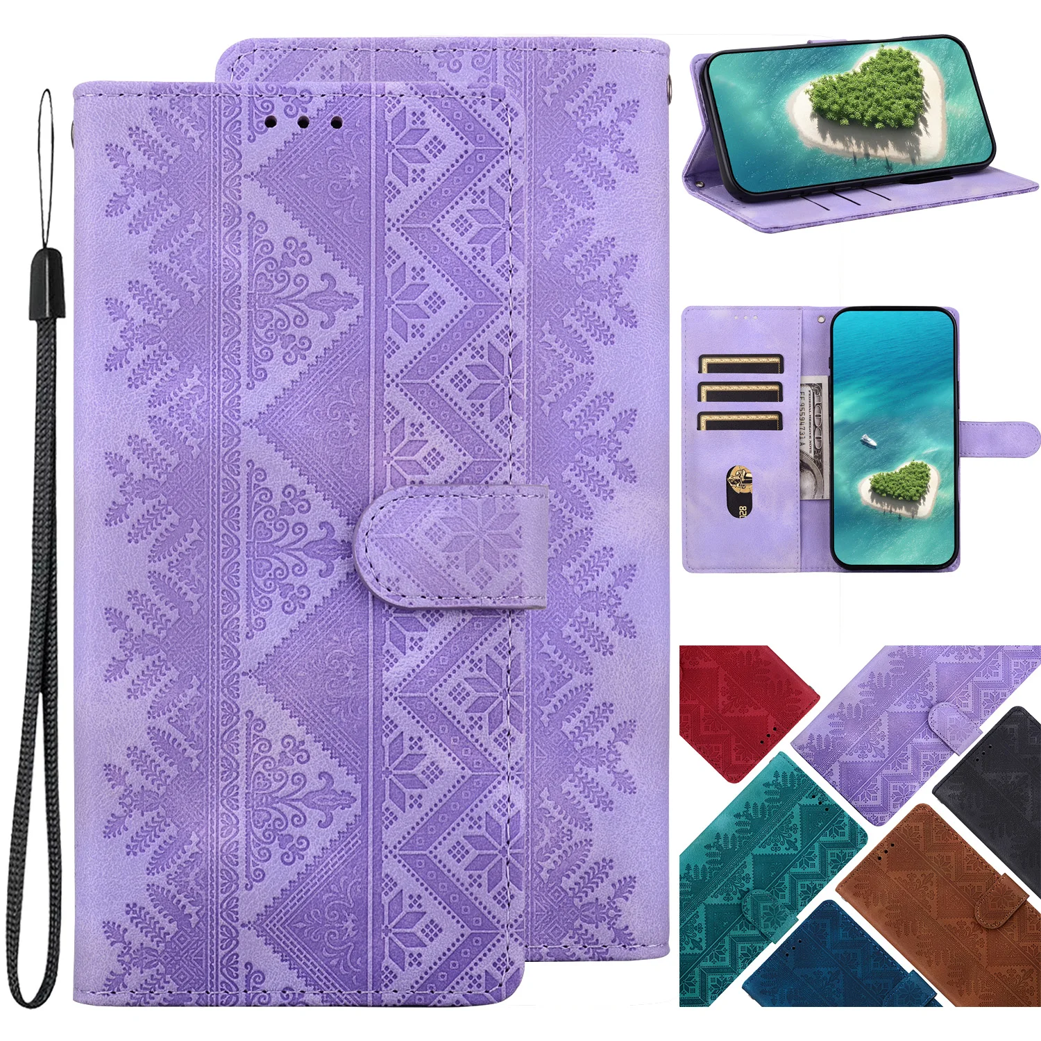 Magnetische Brieftaschen-Flip-Hülle für OPPO Reno 11 12 13 14 15 16 Pro Max 5G Reno 15C 14F 13F 11F 12F 15F 16F Leder-Schutzhülle