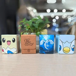 Anime Pokemon Fennekin Togepi Piplup Lugia Deck Box WS PTCG Trading Card Collection Box Dice Box 100+