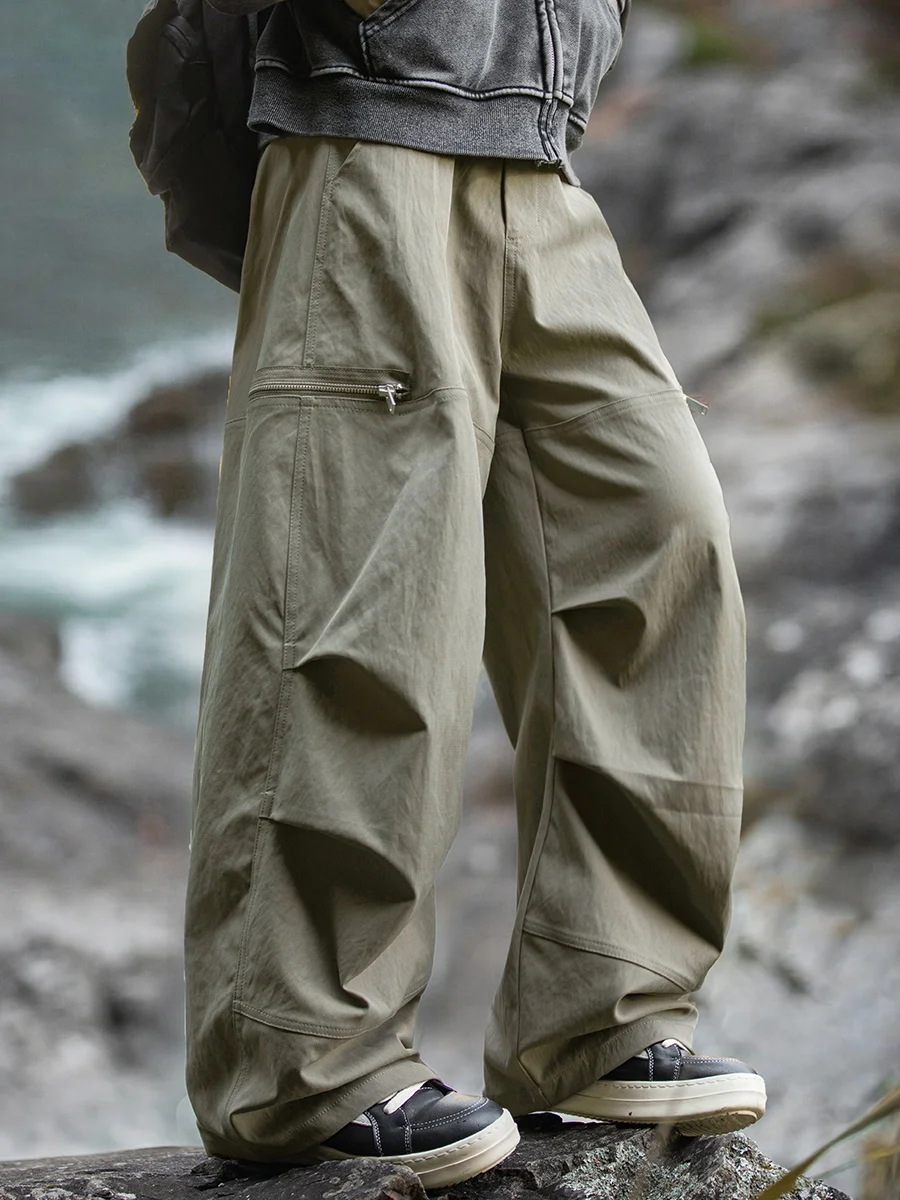 

Мужские повседневные брюки на весну-осень, прямые брюки с застежкой-молнией, серия Mountain, функциональная рабочая одежда для активного отдыха