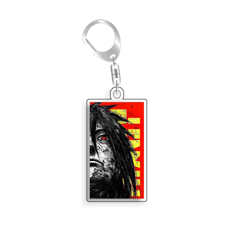 For Naruto Madara Uchiha Hinata Hyuga Kakashi Hatake Sasuke Uchiha Acrylic Selfmade Cartoon Anime Keychain Pendant Toy Gift 5cm