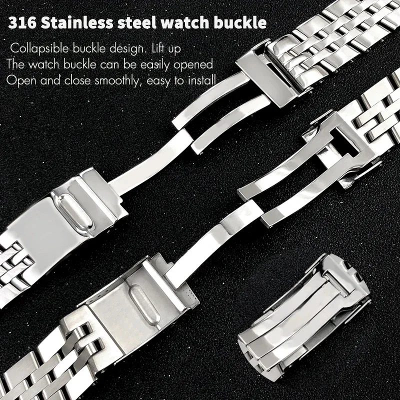 Fit for Breitling Solid Stainless Steel Watchband Avenger Challenger NAVITIMER SUPEROCEAN Metal Watch Strap 18m 20mm 22mm 24mm view 4