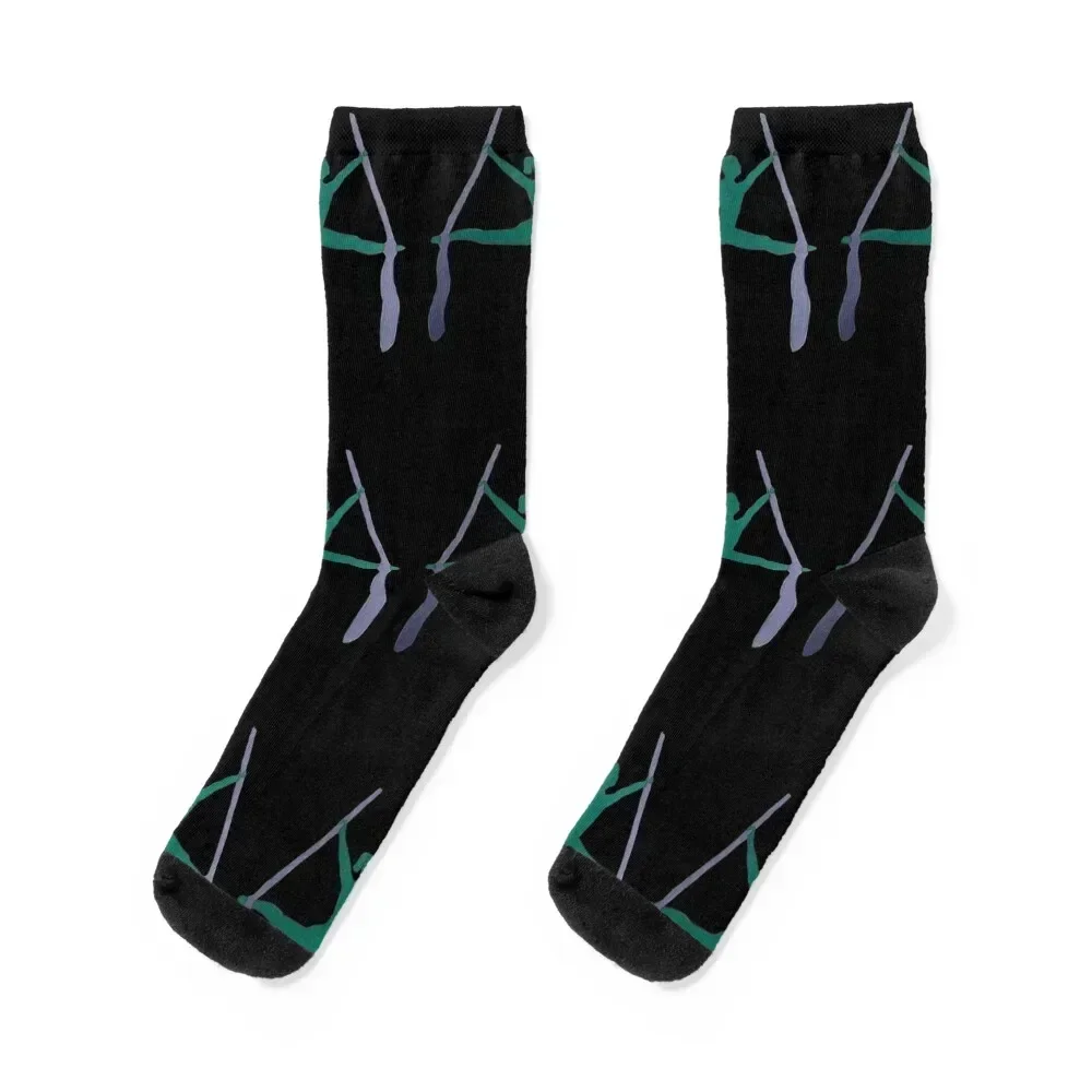 aerial silk splitts double foot lock (balck background) Socks Soccer cute Boy Child Socks Women's