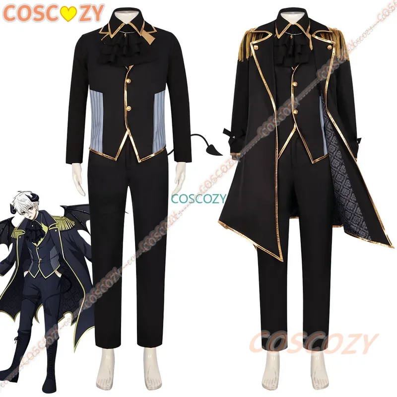 زي تنكري سيشيرو ناجي شيطان ، زي أسود ، ملابس حفلات الهالوين ، أنيمي أزرق قفل ملاك ، مجموعة زي الشيطان ، شعر مستعار ، ذيول ، جديد