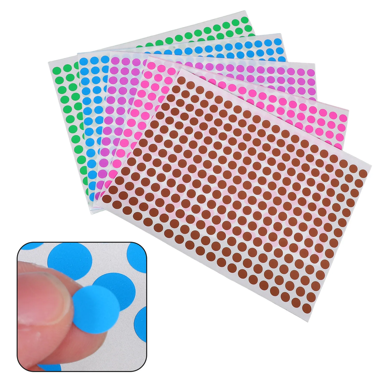 

10 Sheets Blank Removable Dot Stickers Color Coding Labels for Office Home Organization Adhesive Round Label Stickers