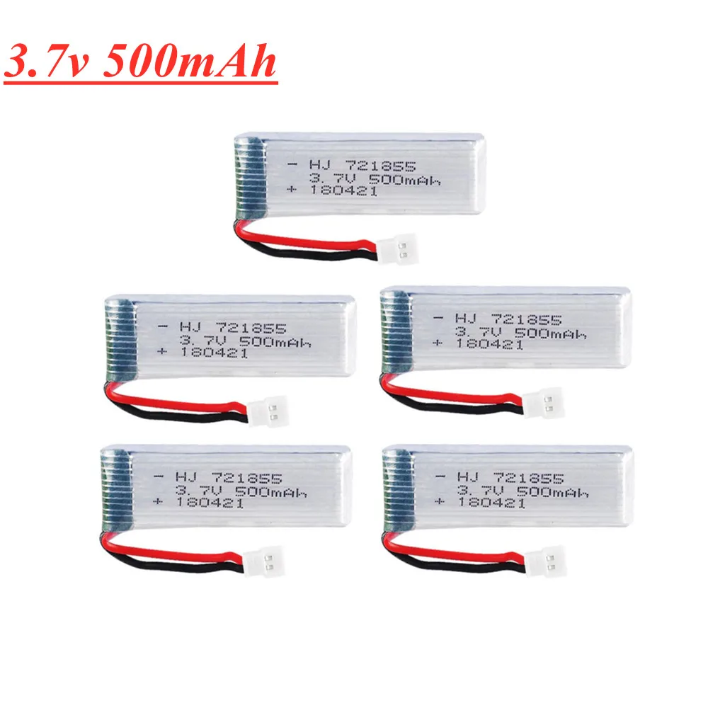 3.7V 500mah 25c lipo battery For Wltoys V930 V977 V988 H37 Eachine E50 E50S RC Quadcopter Part 3.7v 721855 Li-Polymer Battery