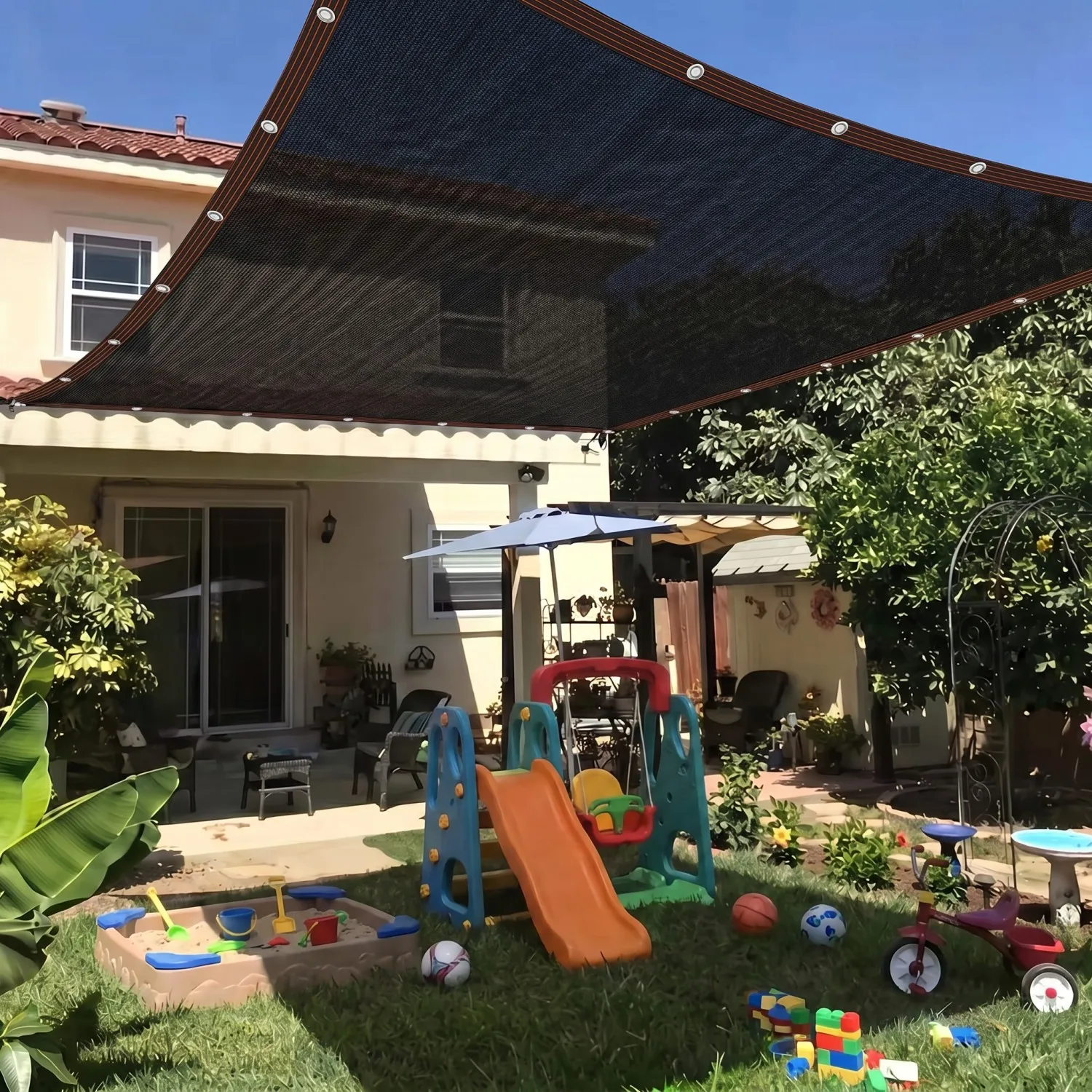 Outdoor Shade Net Sun Block UV Protection Garden Patio Shade Cloth Greenhouse Cover Plant Cooling Sunscreen Tear Resistant