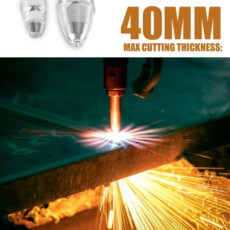 100 ชิ้น P80 ตัดไฟฉายตัดพลาสม่า Consumable ตัด CNC 60A 80A 100A P80 พลาสม่าไฟฉาย Tip Electrode หัวฉีด