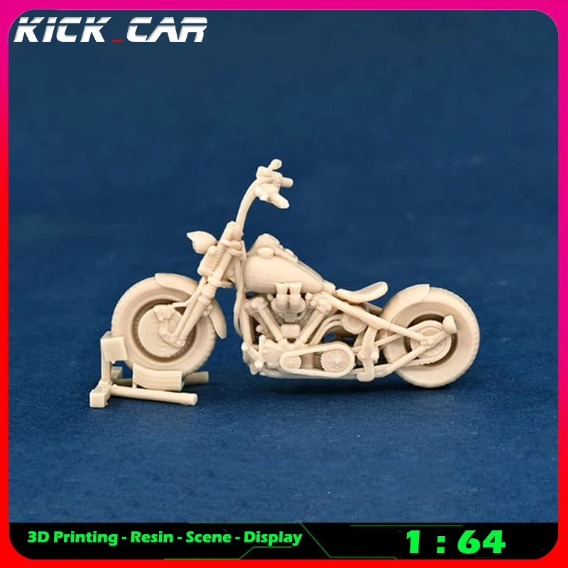 Kicarmod 1/64 Motorrad (ohne Jiffy-Ständer) Modellauto Diorama ungefärbtes Harz Garage Szene Dekoration Simulation Szene Spielzeug – Detail 8