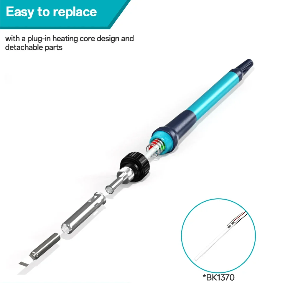 Bakon BK858E 2 in 1 Hot Air Station 650W Portable Auto Sleep Mode for Phone BGA PCB Repair Diy Soldering Project Micro Soudure