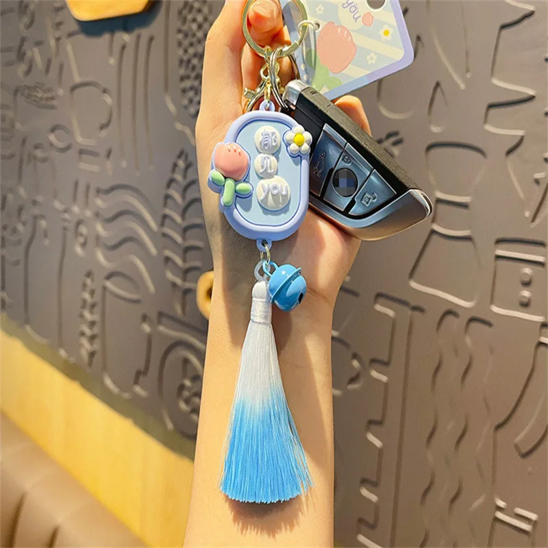 Lindas amuletos de bênção Minso, chaveiros festivos de ano novo, pingentes, chaveiros de carro, bolsas de casal, pingentes e presentes