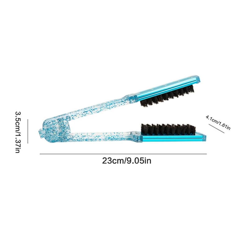 Hair Straightening Comb Double Sided Brush Hairdressing Tool for Women Girls images - 6