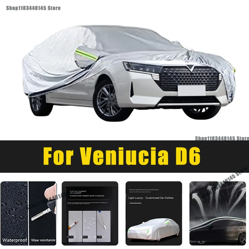 

Full Car Covers Outdoor Sun UV Protection Dust Rain Snow Oxford cover Protective For Veniucia D6 Accessories car umbrella