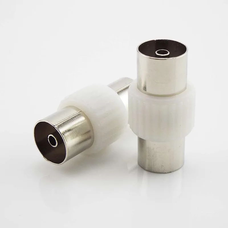 2pcs Male to Male / Female to Female TV Plug jack for Antennas TV RF Coaxial Plugs Connector Adapter E1