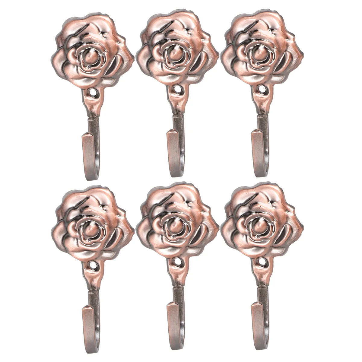 

Metal Hooks For Curtains Rose Carve Design Wall Door Hook Copper Finish Tieback Hardware Home Decor