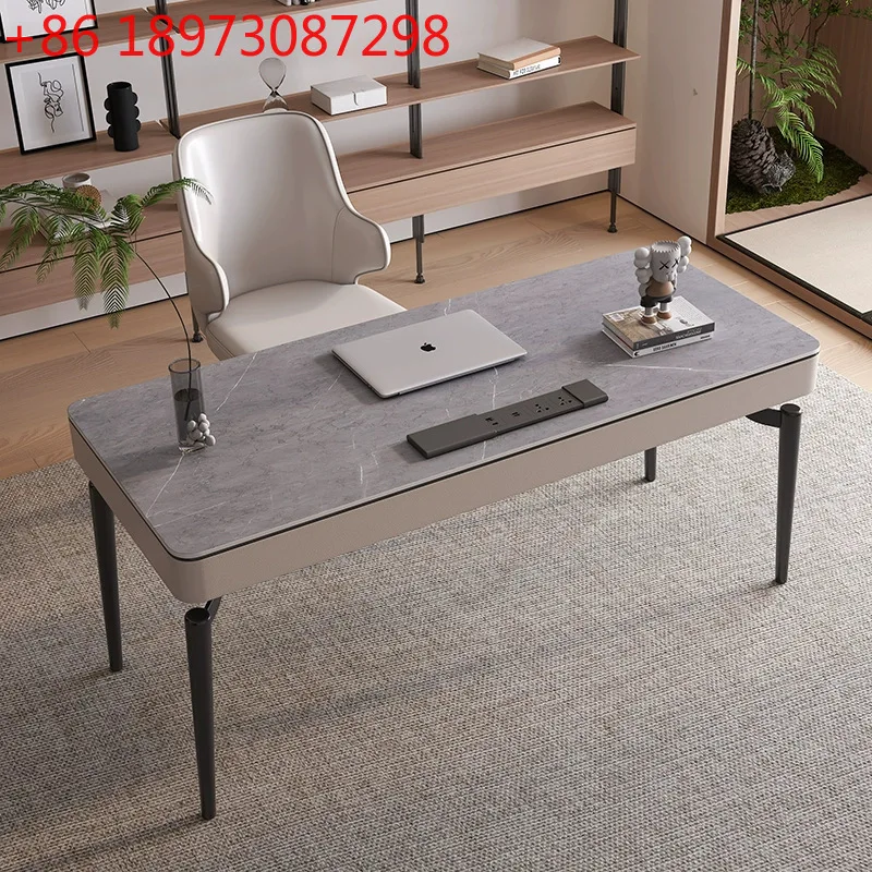 

Итальянский минималистичный настольный светильник, роскошный бытовой высококачественный простой компьютерный стол, матовый стол из каменной плиты
