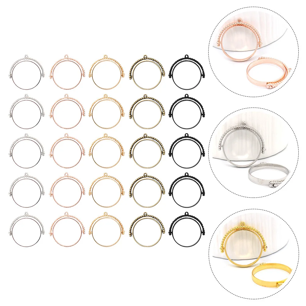 

25Pcs Premium Alloy Open Bezels DIY Craft Projects Charms Resin Molds for Necklace Bracelet Keychain Earring Making
