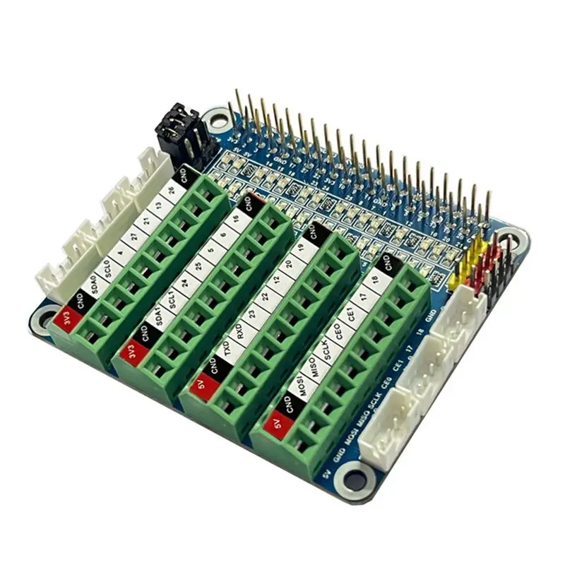 

Плата для тестирования всех GPIO-портов Ingenious-Pi для Raspberry Pi 3B/4B, плата расширения с датчиком PCF8591 и светодиодами, плата для тестирования портов GPIO IO, ADC/DCA
