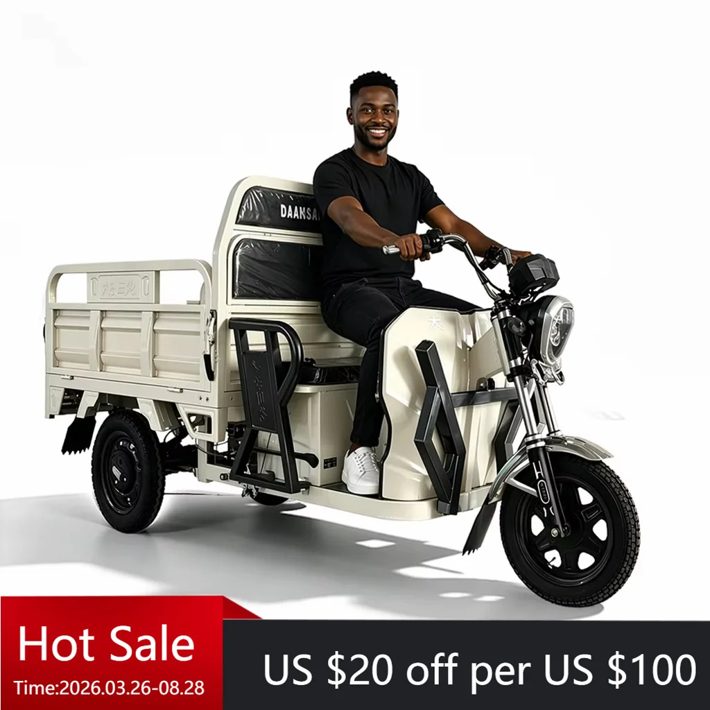 Tc 2026 Hot-selling three-wheeled motorcycle for freight, 60V electric tricycle, adult tricycle, made in China