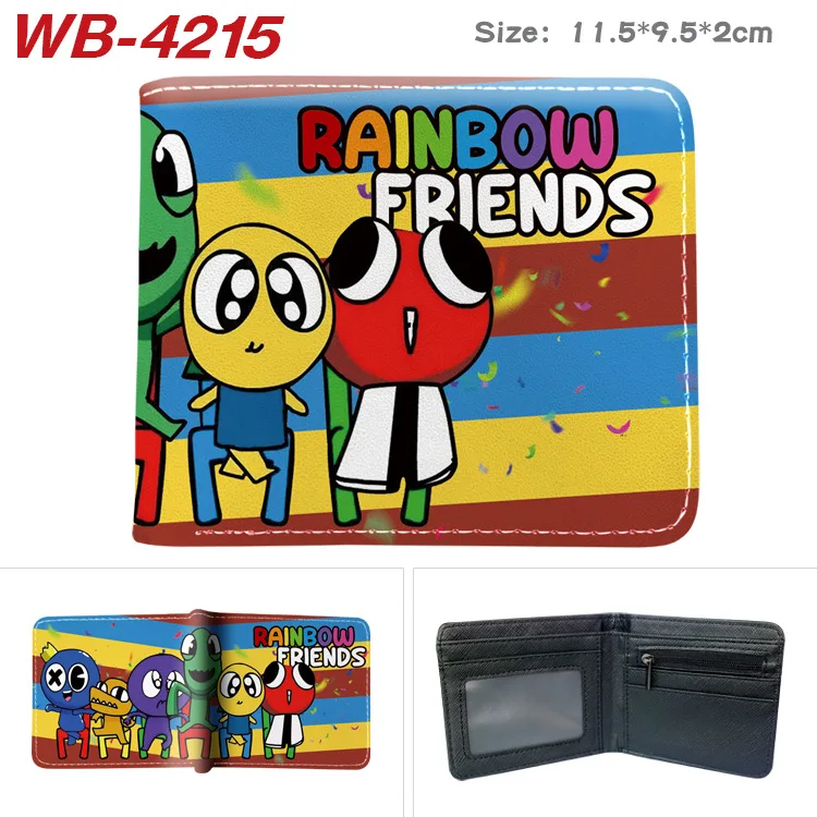 Rainbow Friends Cartoon Wallet Short Coin Purse with Card Holder