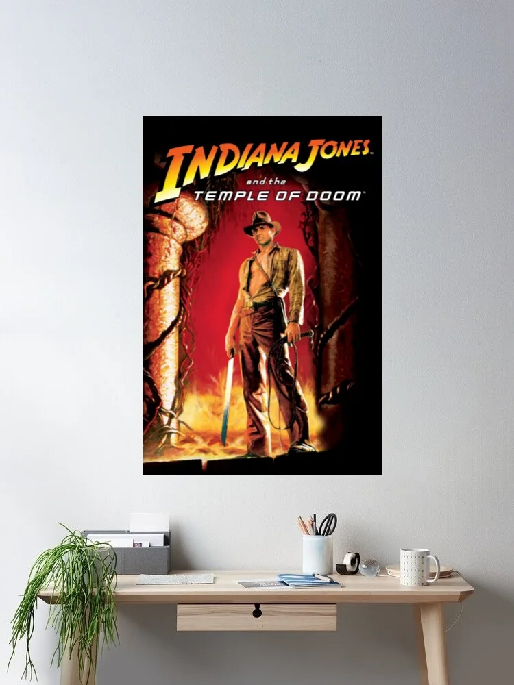 Póster de lienzo de película INDIANA JONES y la TEMPLE OF DOOM, decoración del hogar, pintura artística de pared, 10 estilos