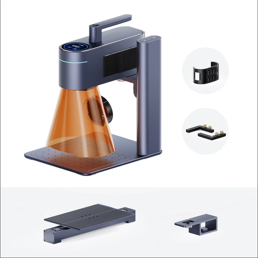 Laserpecker LP4 8K Hochgeschwindigkeits-Lasergravurmaschine mit doppeltem Licht, tragbar für Metall, Holz, Kunststoff, Schnitzerei, Lasergravierer