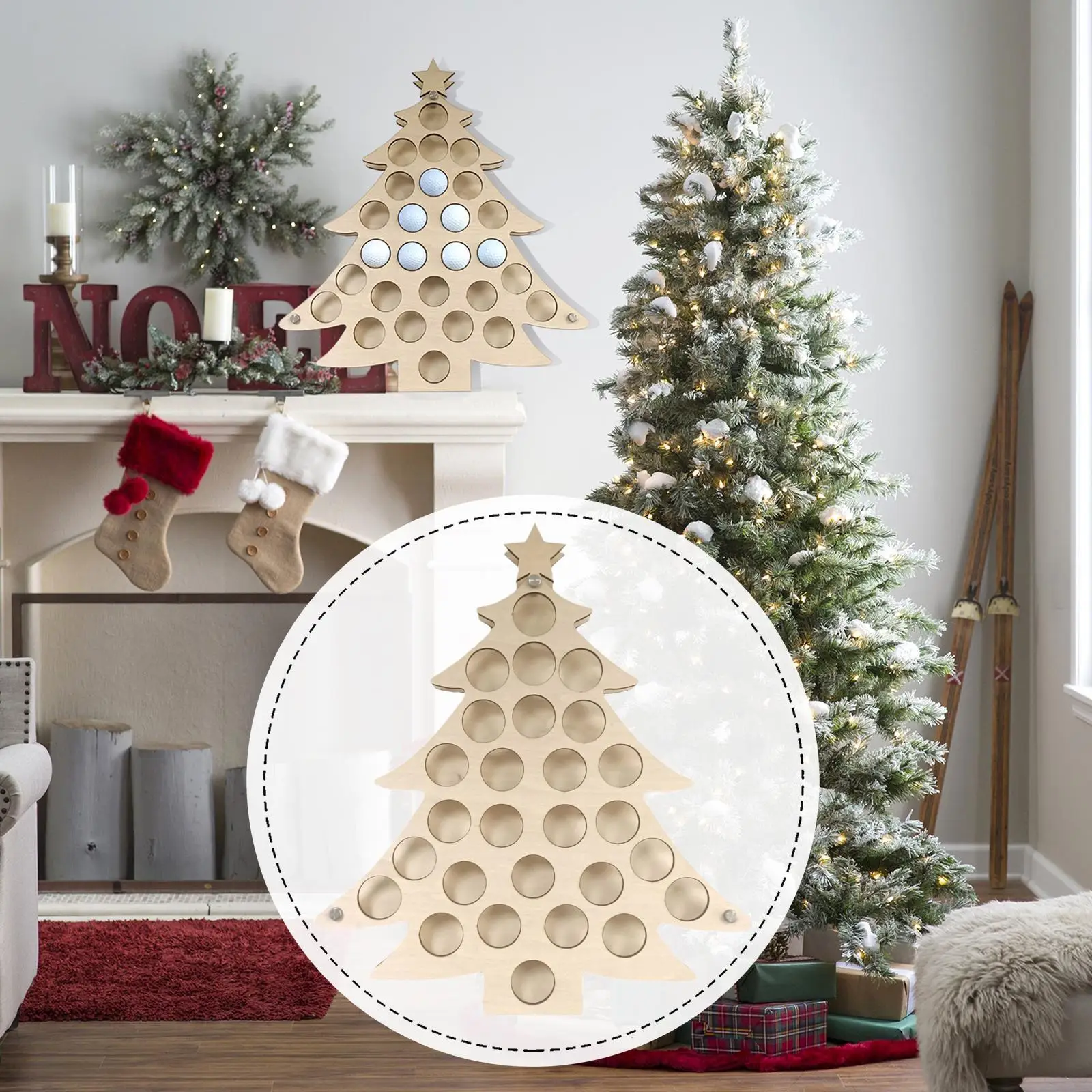 Golf Ball Display Case Showcase Organizer Holds 27 Balls Christmas Tree Ornament