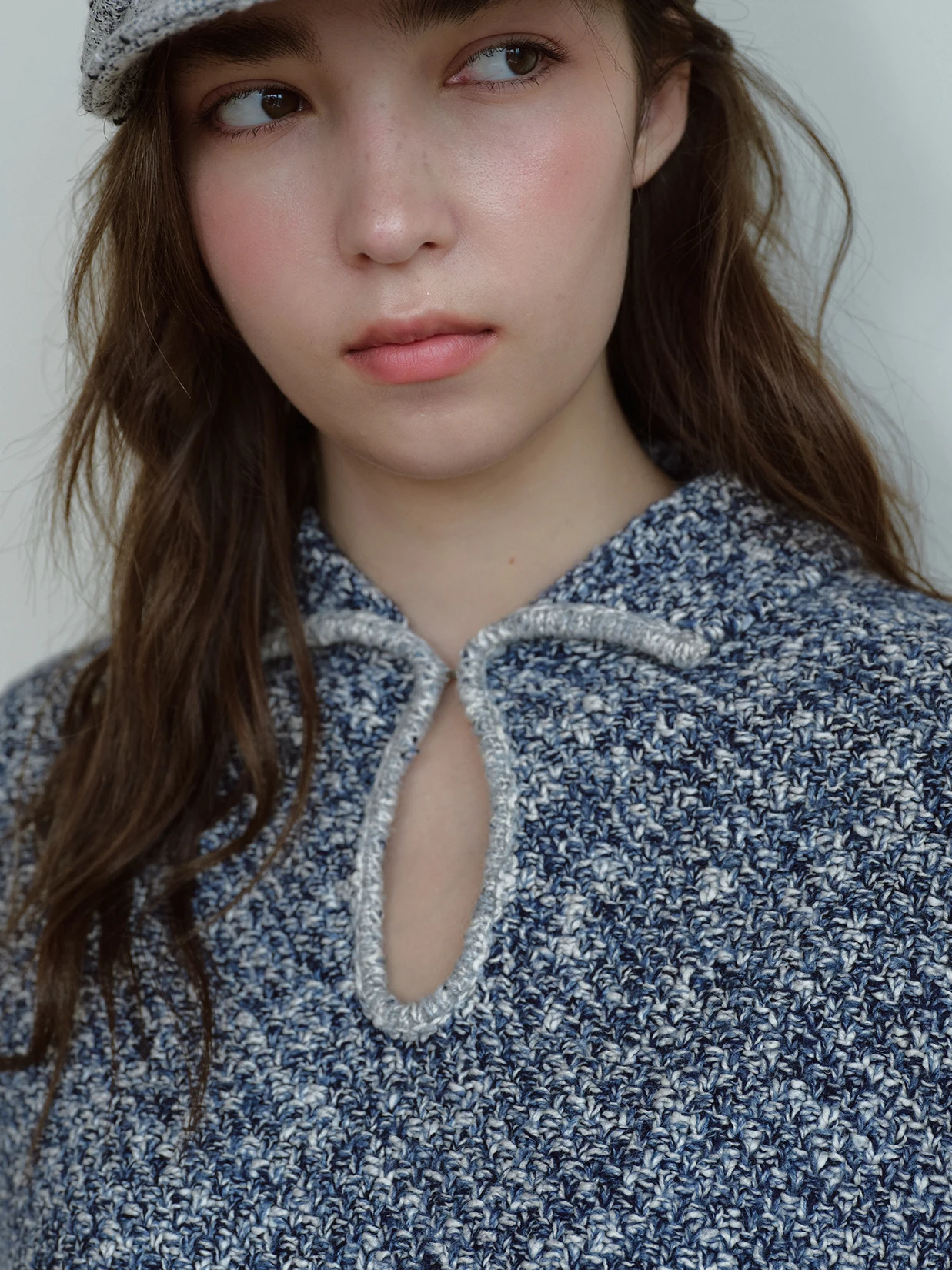 

JollyOnn Original Design Color Blo Details Winter Osmanthus Needlework Knitted Sweater Women's Loose Fit Long Sve T...