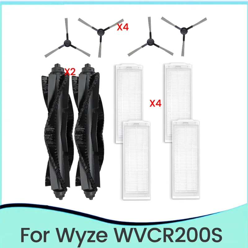 B83B-10PCS Основная боковая щетка Замена фильтра Hepa для вакуумной насадки Wyze WVCR200S