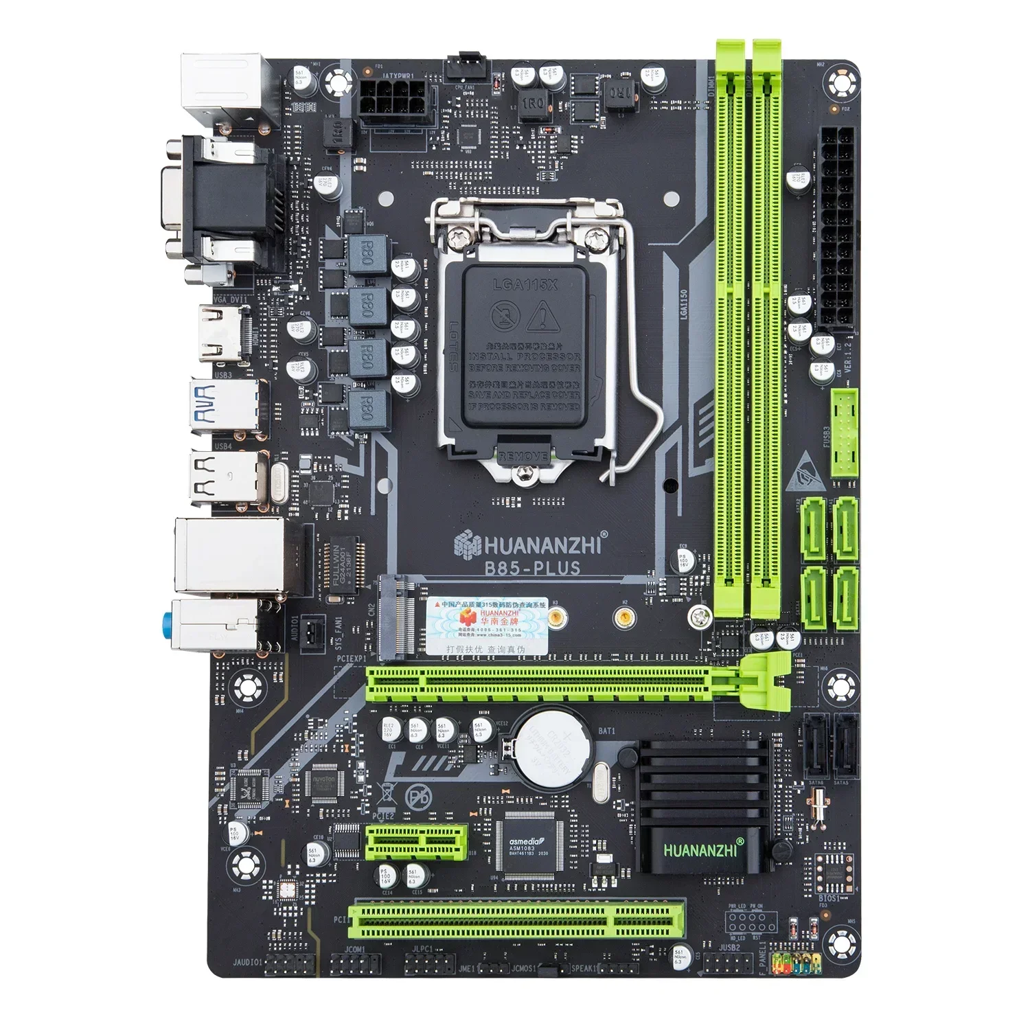 HUANANZHI B85 PLUS Motherboard M-ATX Intel LGA 1150 i3 i5 i7 E3 DDR3 16GB M.2 SATA3 USB3.0 VGA DVI HDMI-Compatible Mainboard