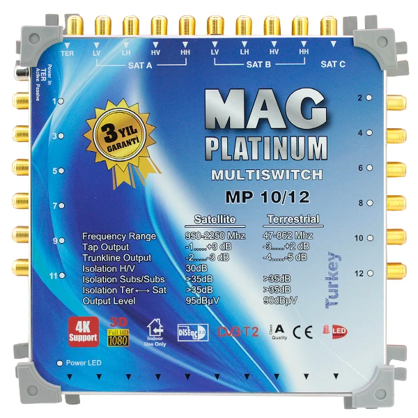 10*12 cassette satellite switchgear MAG PLATINUM