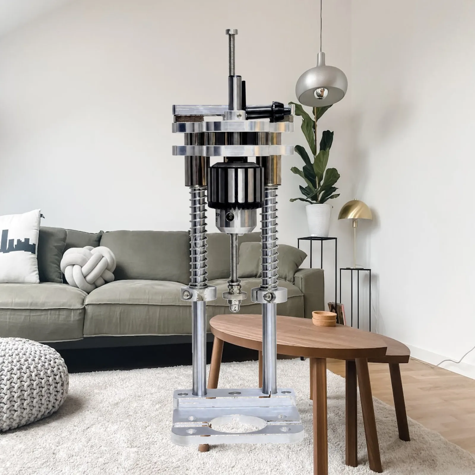 Metal Vertical Drill Stand Long-Lasting Handheld Drill Guide Stand Tool Easy to Install Heavy-Duty for Home Workshop Users