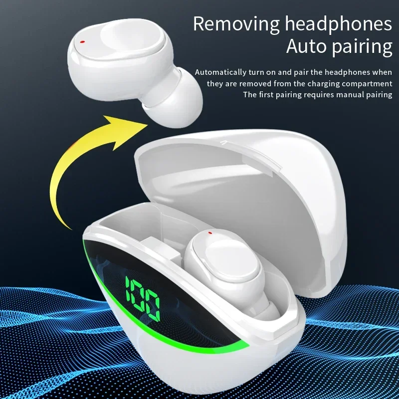 Y-ONE Headphones Bluetooth Earphones Wireless Headset Mini Earbuds Wholesale Men Women Smart Display Microphones 2024 PK M90 Pro