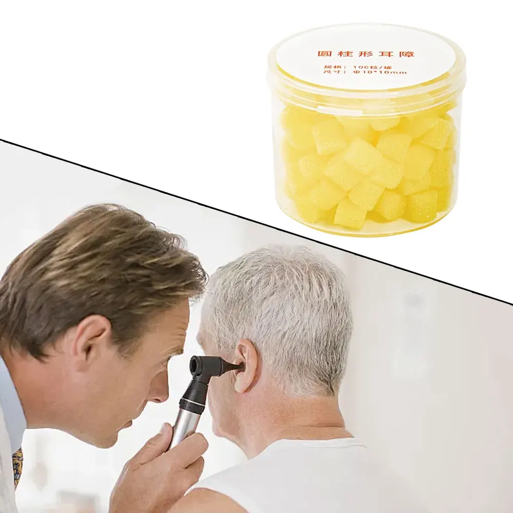 100 قطعة منصات الانطباع الأذن الانطباع الرغاوي سدادات الأذن الإسفنج على شكل الانطباع رغوة السمع الملحقات