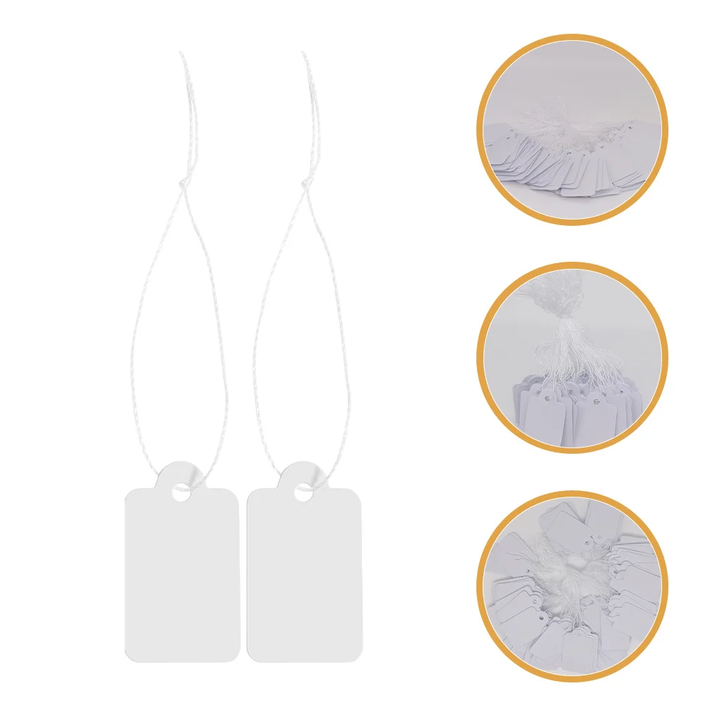 

1000Pcs Jewelry Tags with String Craft Paper Hanging Labels for Boutique Display and Organization Jewelry Tags