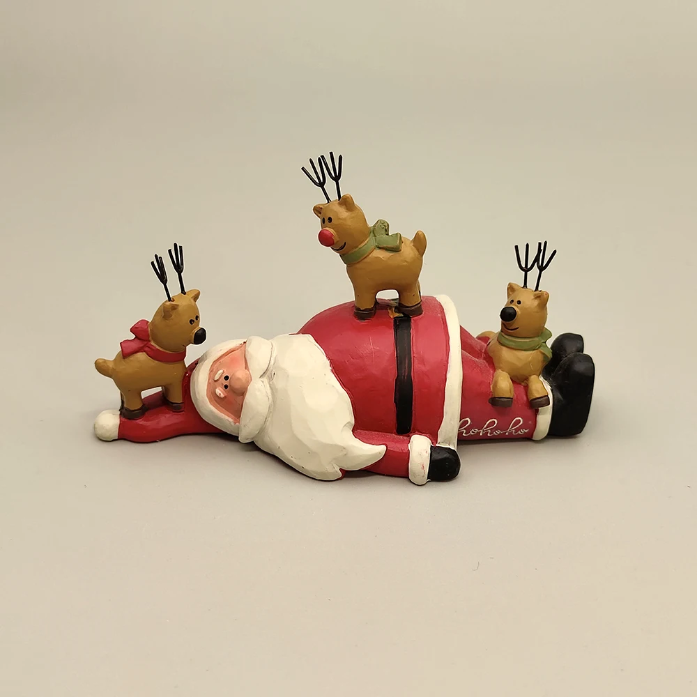 

Elk Santa resin ornament, tabletop ornament gift