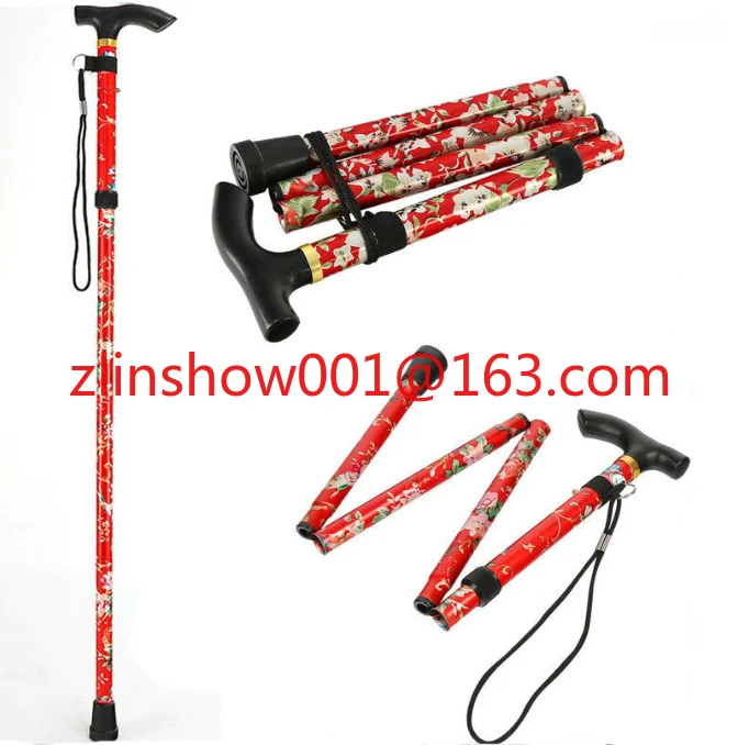 

Удобные палки для печати с Т-образной ручкой, 5-уровневая складная трость, легкая регулируемая портативная ручная трость