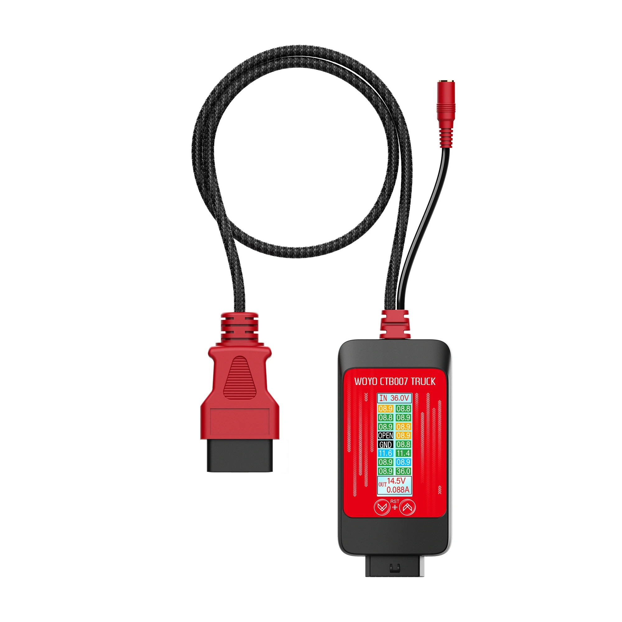 WOYO Regulated Output Voltage Converter OBD 4A 50W Step-Down Regulator Safeguards 12V Diagnostic Tool OBD-II Pins CTB007 TRUCK